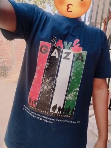 Save Gaza Round Neck Half Sleeve Islamic T Shirt photo review